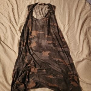 Haptics Camo Sleeveless Top 1X